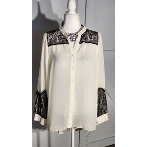 DARLING BOHEMIAN TUNIC COLOR BEIGE  LONG SLEEVE  POLYESTER  SIZE L